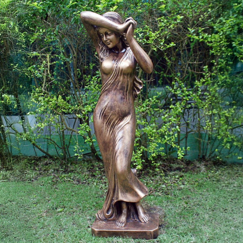 Enigma Bronze Effect Vergogna Phryne Garden Statue 5060235334757 2